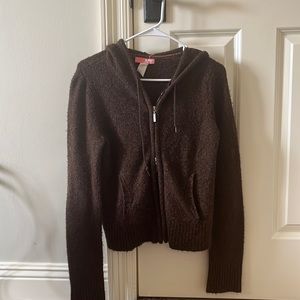 SUPER CUTE THRIFTED Y2K SWEATER!!!! 2 ZIPPERS!!